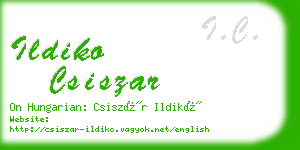ildiko csiszar business card